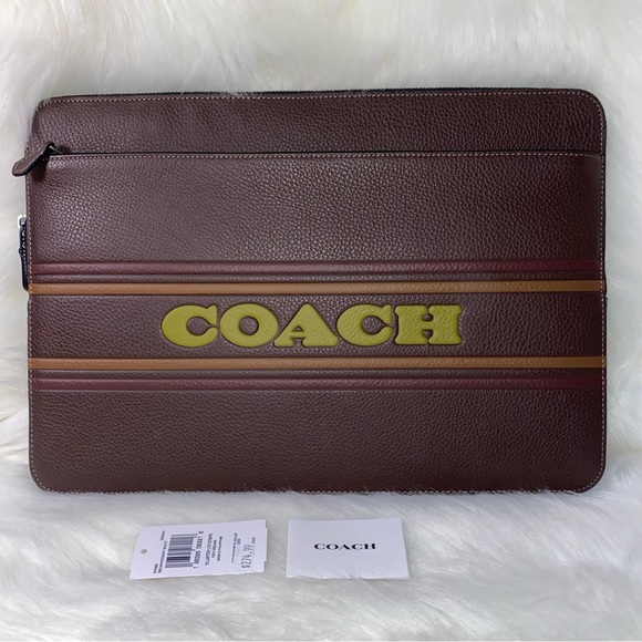 Coach Laptop Case With Coach Stripe New - Picture 1 of 9